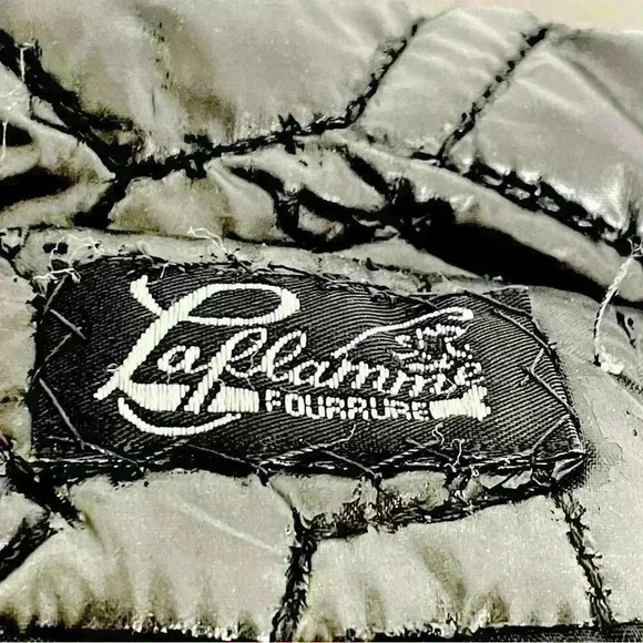 LAFLAMME FOURRURE GLOSSY QUILTED TRENCH GORGEOUS COAT SLEEVES SIZE M - Picture 5 of 16